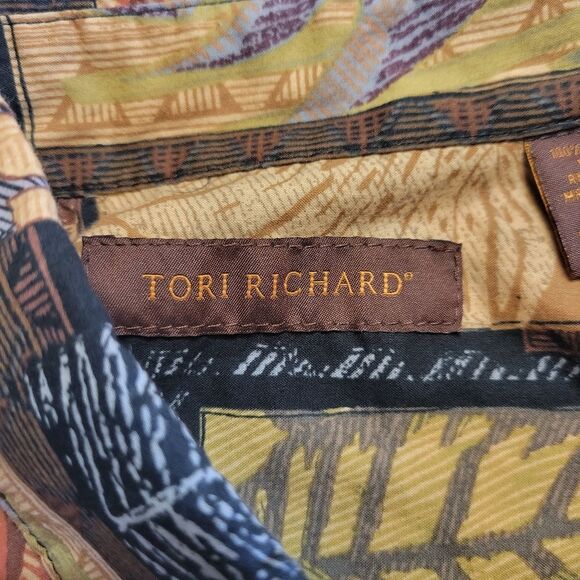 Tori Richard Lawn Hawaiian Camp Casual Button Down Shirt Cotton USA - Picture 6 of 8